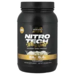 Nitro Tech Whey Gold Muscletech proteina gourmet 24g proteina 5.4g BCAA vainilla crema 907g 28 servicios