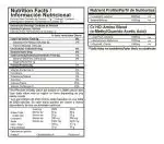 Tabla nutricional creatina Legacy