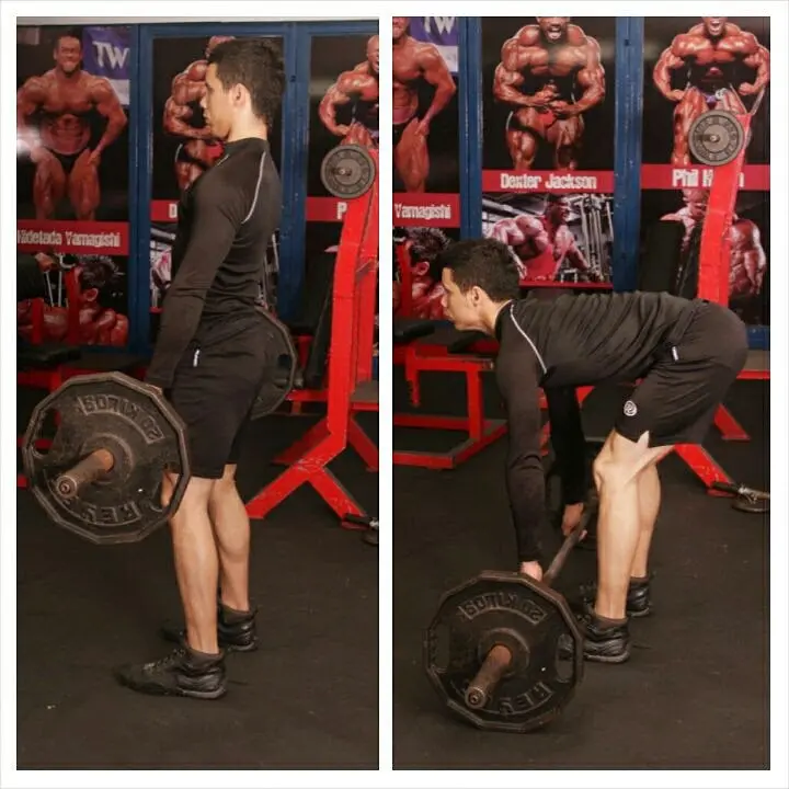 Peso muerto piernas rectas