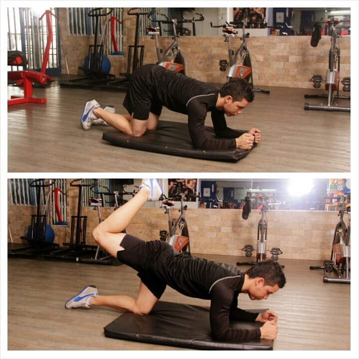 Ejercicio de patada de glúteo