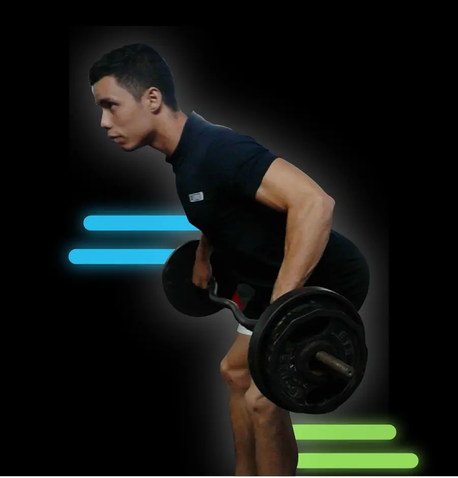 Ejercicio de remo con barra