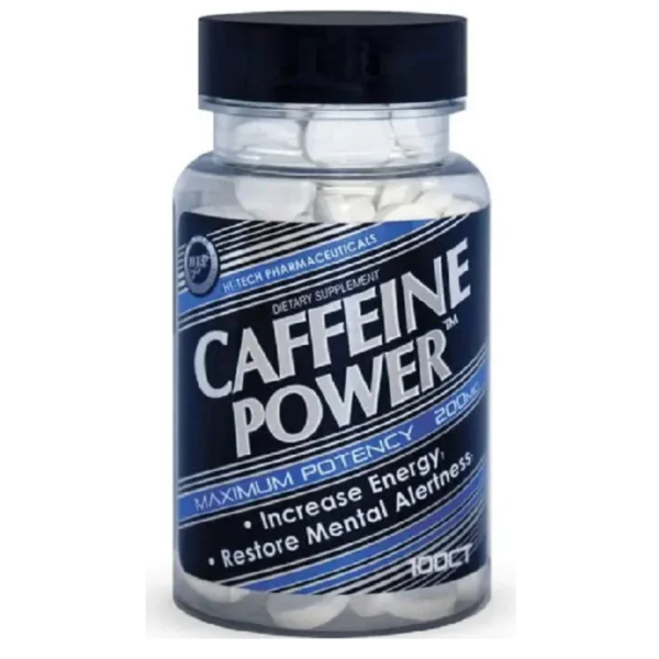 Caffeine Power Hi-Tech Pharmaceuticals 200mg cafeina maxima potencia energia alerta mental 100 tabletas