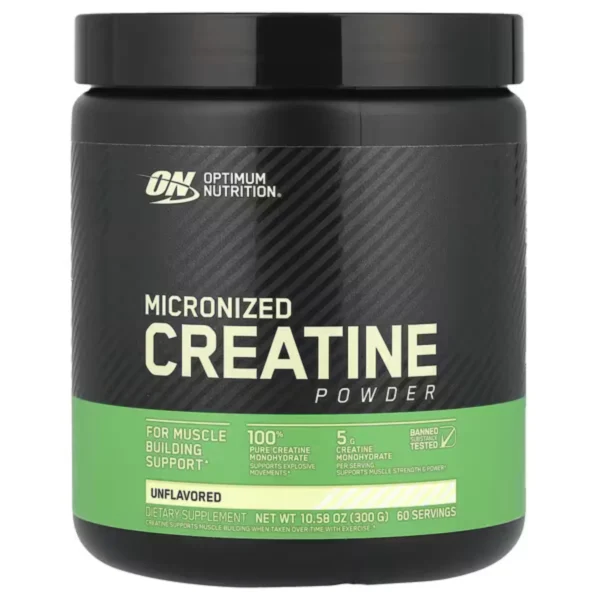 Micronized Creatine Powder Optimum Nutrition 100% creatina monohidratada 5g sin sabor banned substance tested