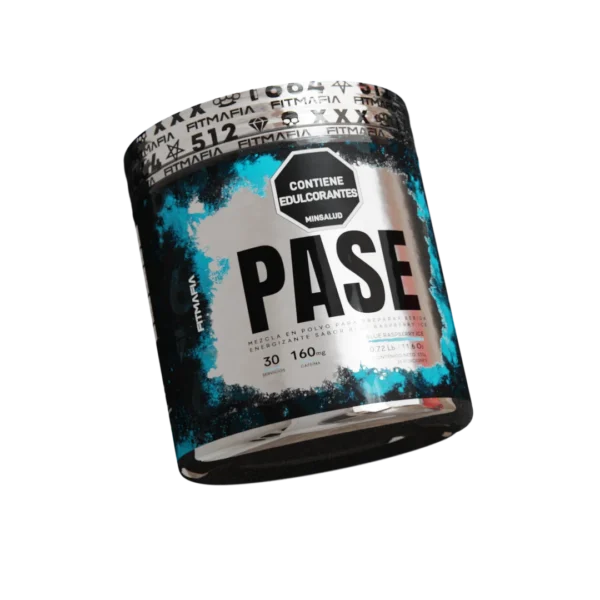 Pase Fitmafia preentreno 160mg cafeina vitamina C B1 niacina B6 blue raspberry ice 330g 30 servicios