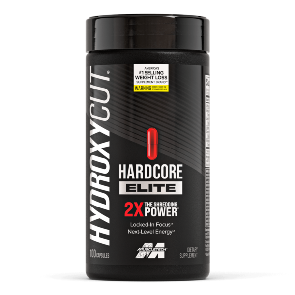 Hydroxycut Hardcore Elite Muscletech quemador de grasa 270mg cafeina yohimbe 100 capsulas 50 servicios