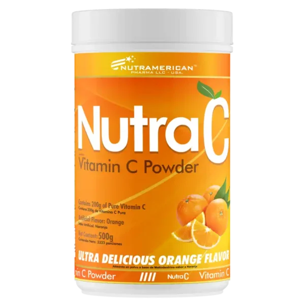Nutra C Vitamin C Powder Nutramerican vitamina C pura 200g polvo sabor naranja 500g 3333 porciones
