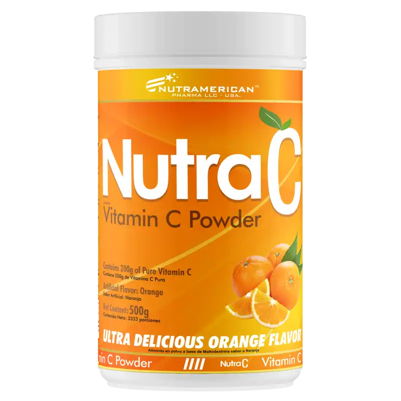 nutra_c-nutramerican-pharma Nutra C Vitamin C Powder Nutramerican vitamina C pura 200g polvo sabor naranja 500g 3333 porciones
